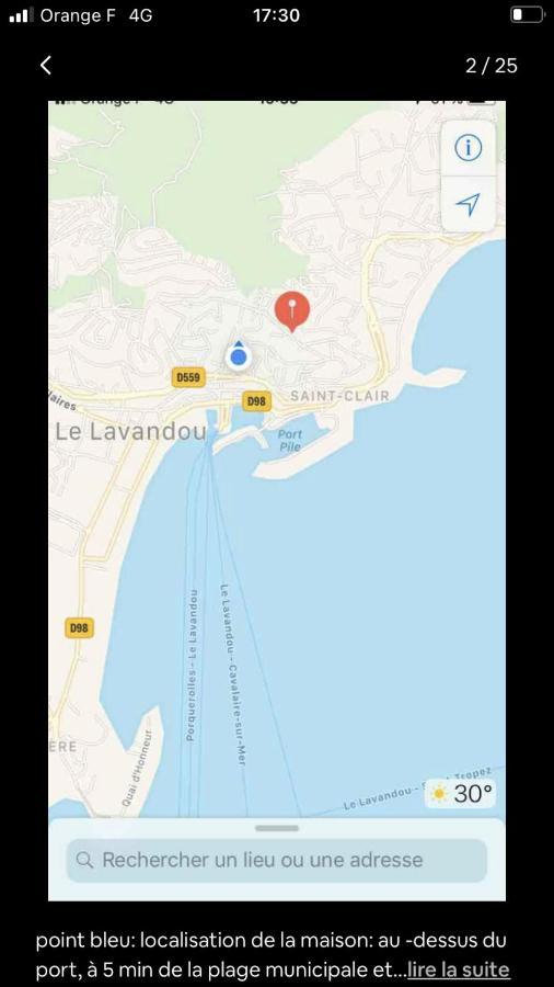 Chalet Les Mimosas Le Lavandou Exteriör bild